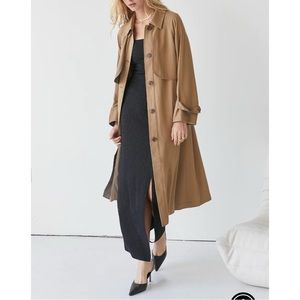 Crescent Susie Tencel Trench Coat Rain Jacket Spring Layer